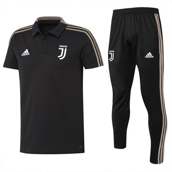 Polo Juventus Conjunto Completo 2018-2019 Negro Marron